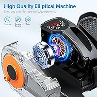 Vista 2 de Under Desk Elliptical Machine, Electric Elliptical Leg Exerciser for Seniors Fully Assembled, Quiet & Portable Electric Seated Pedal Exerciser with