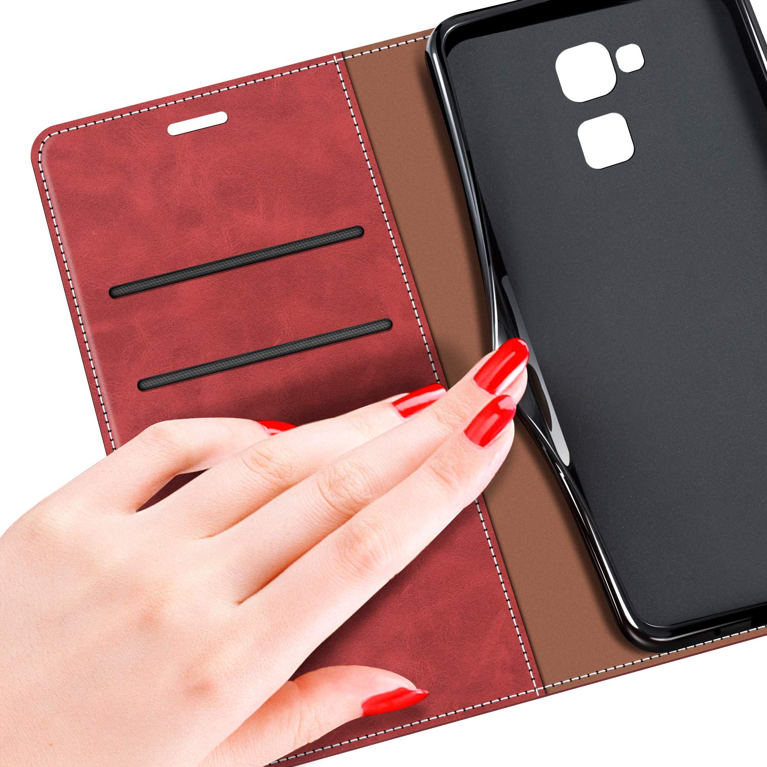 Mulbess Cover per Huawei Y6 2018, Custodia Pelle con Magnetica per Huawei Y6 2018 / Honor 7a [Vinatge Case], caffè Marrone
