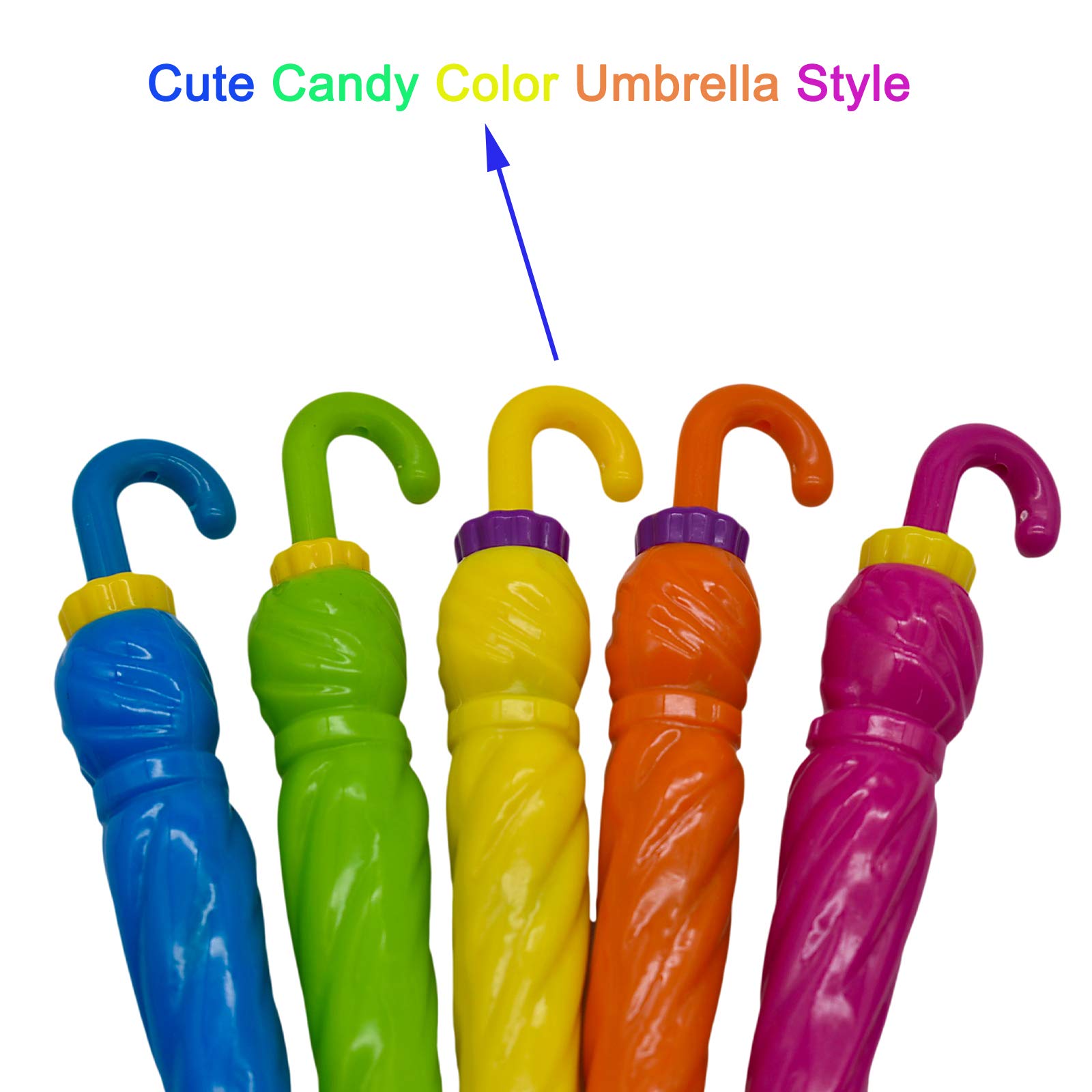 12 PCS Umbrella Shape Ballpoint Pens - Candy Color Retractable Writing Pens