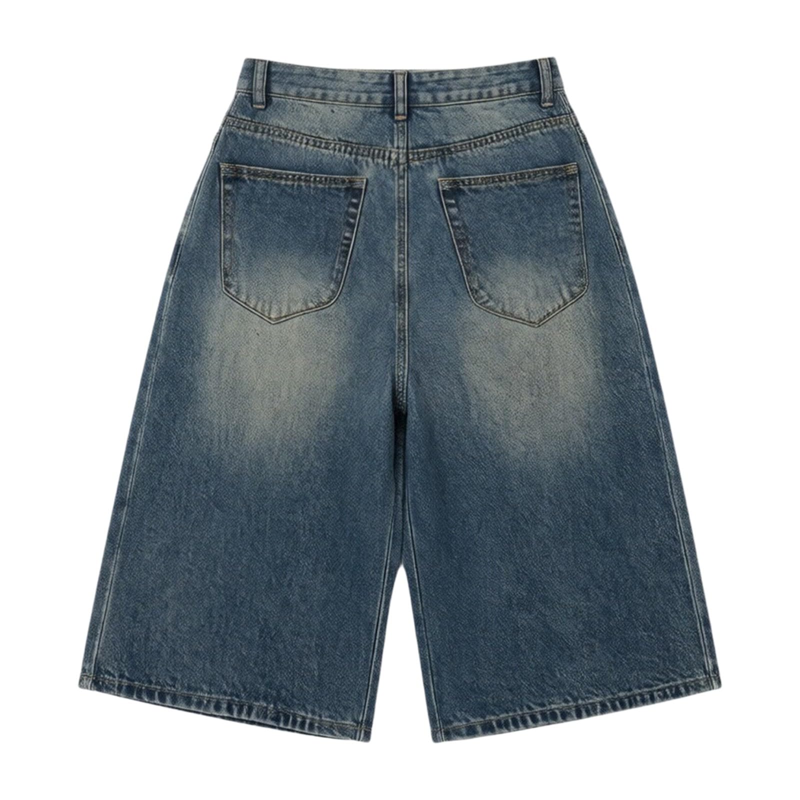 Short en jean baggy pour fille - Coupe ample - Coupe ample - Short en jean - Short de plein air - Short de loisirs