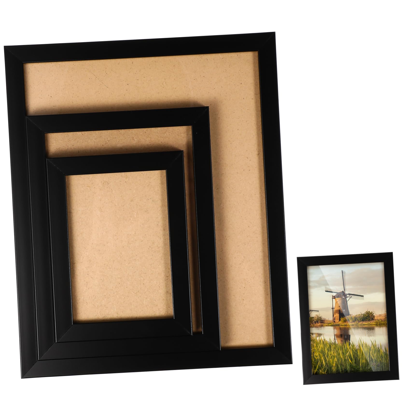 Cadres photo muraux Ciieeo ensemble de 23 pièces noir | Solution déco murale facile
