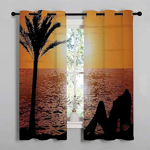 Miniatura 3 de Cortina para Dividir Habitacion - Cortinas cortas temporales para pasillos, cortinas opacas con ojales, 55 pulgadas de ancho por 55 pulgadas de