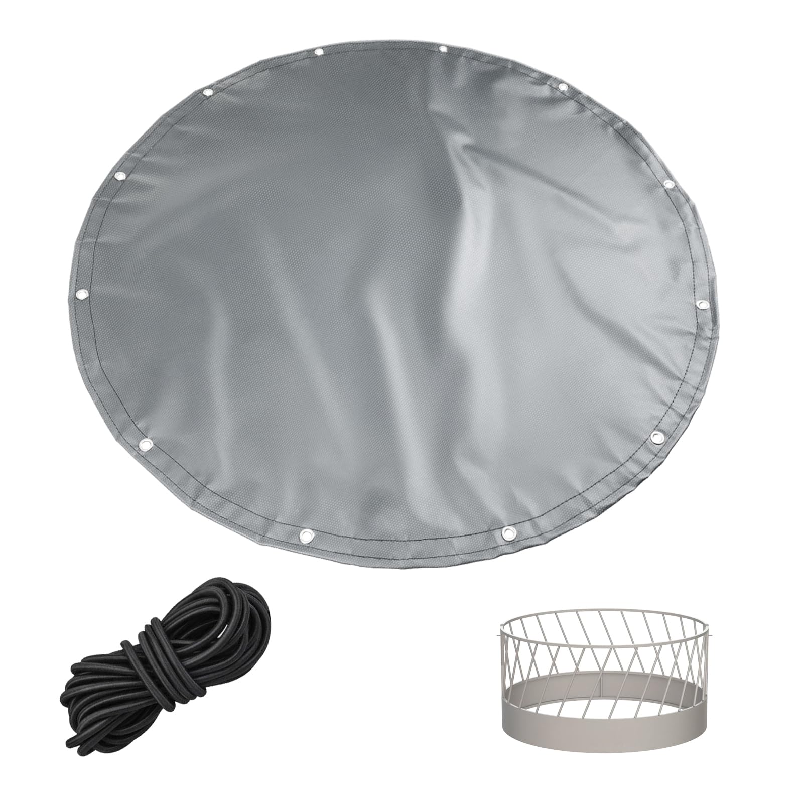 Lona redonda para comedero de ovejas: protector de forraje impermeable para anillos