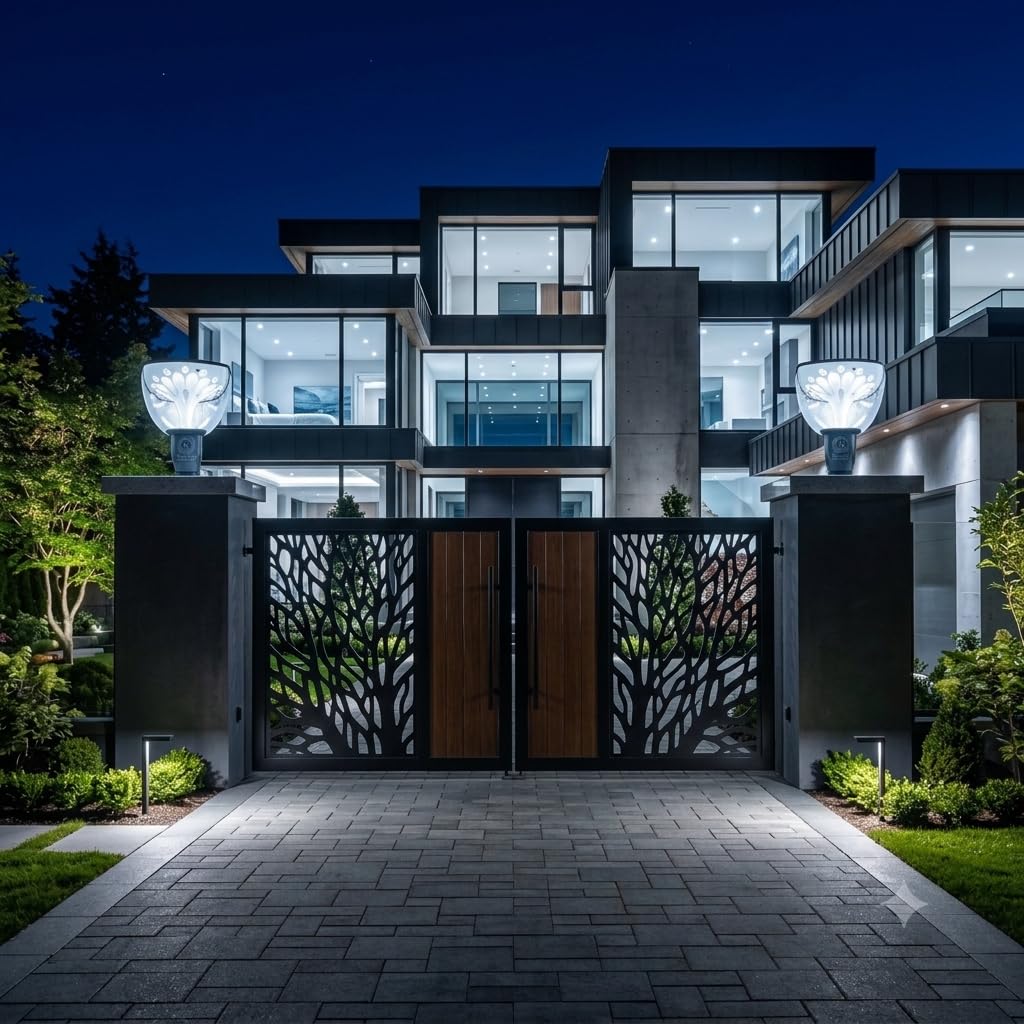24W Lotus Gate Light | Premium Outdoor LED Gatepost Light | Waterproof | Elegant Lotus Design | 220V | Easy Installation | Pack of 1 | 2 Year Warranty | Cool White-image-21