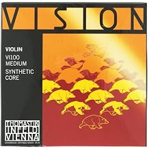 Thomastik VI100 Strings for Violin Vision synthetic core set 4/4 medium removable ball focussed tone pure and open