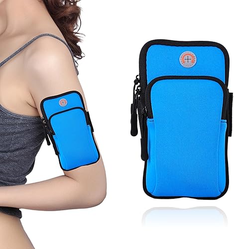 Miniatura 9 de Brazalete para correr, correa deportiva ajustable para correr, brazalete de entrenamiento para iPhone, bolsa de celular para ejercicio, hombres y