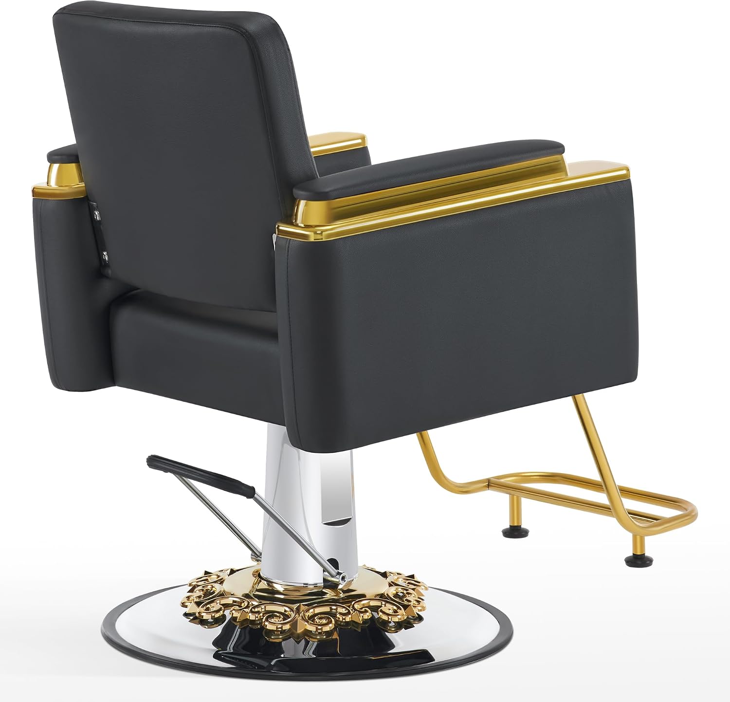 BarberPub Luxurious Salon Chair, Height Adjustable Black Salon Beauty Spa Styling Equipment, 440lbs Hydraulic Pump for Hair Stylist, Barber Shops&Beauty Salons 8633 (Black)