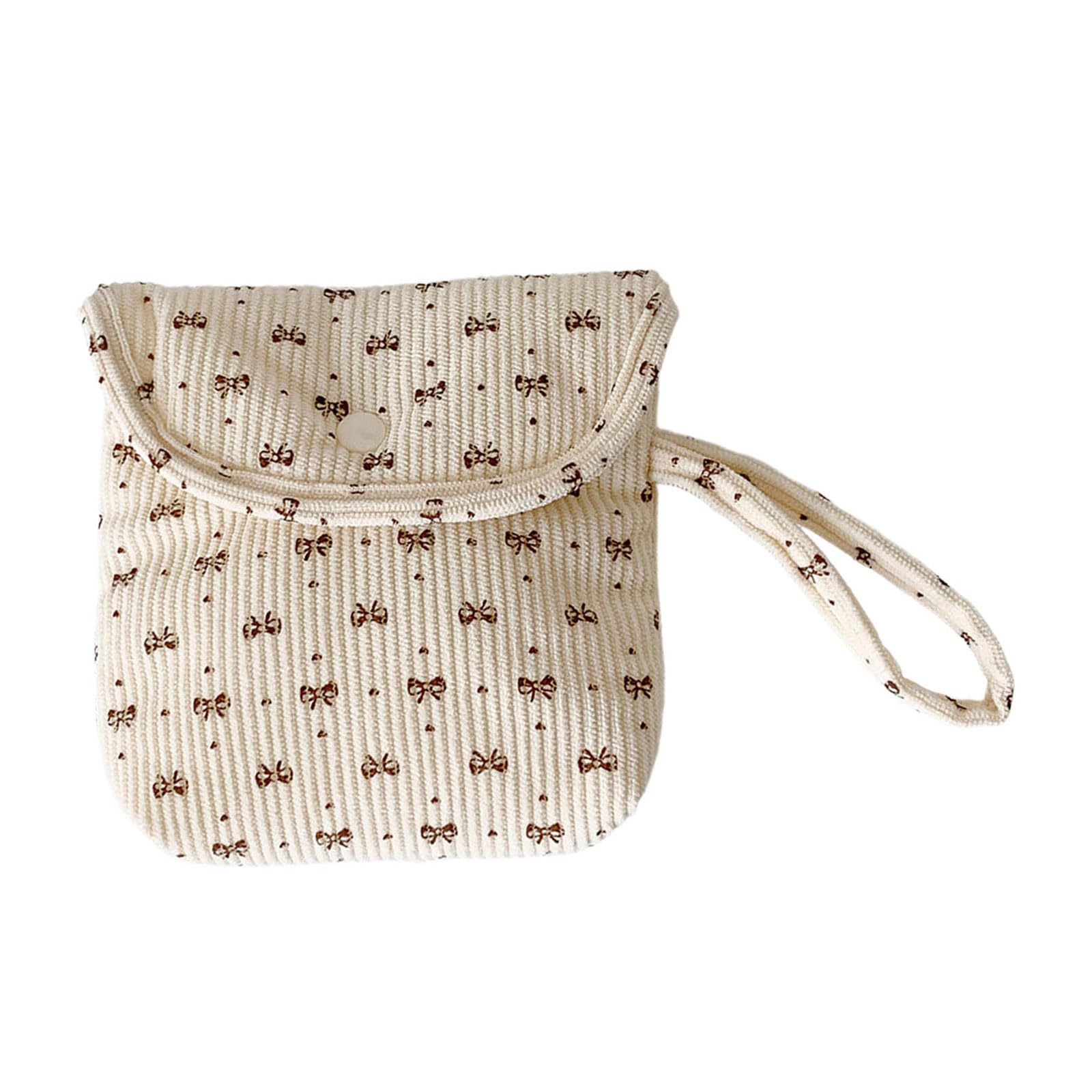 Ekoama Soft Corduroy Sanitary Pad Pouches With Secure Snapping Closure Feminine Hygiene Organiser For Travel And Daily Use