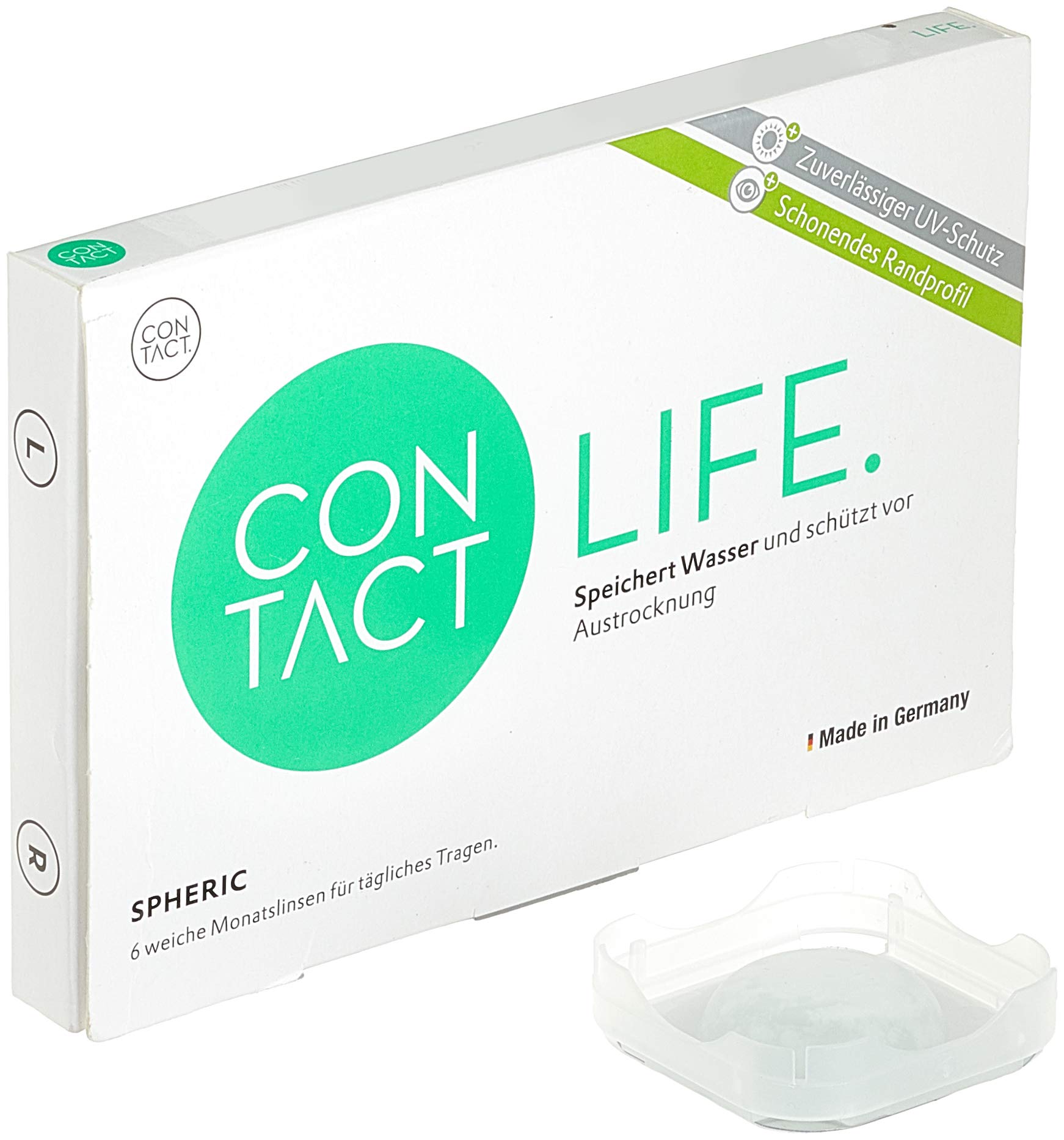 Contact Life natural Monatslinsen weich, 6 Stück / BC 8.90 mm / DIA 14.20 mm / -2 Dioptrien