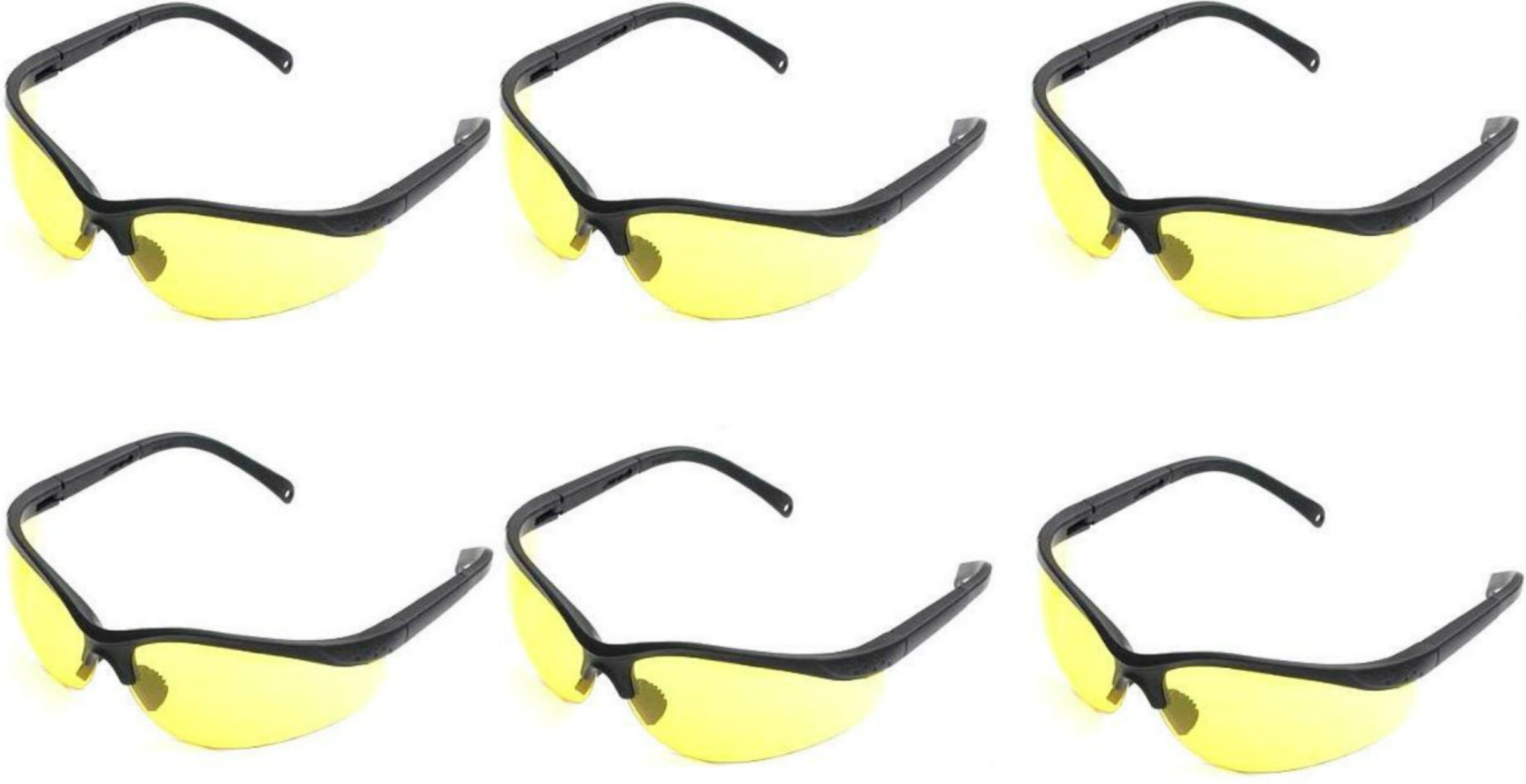 UV Protecting Adjustable Safety Glasses Yellow Tint,7821 by LEDwholesalers LED Ultraviolet Flashlights