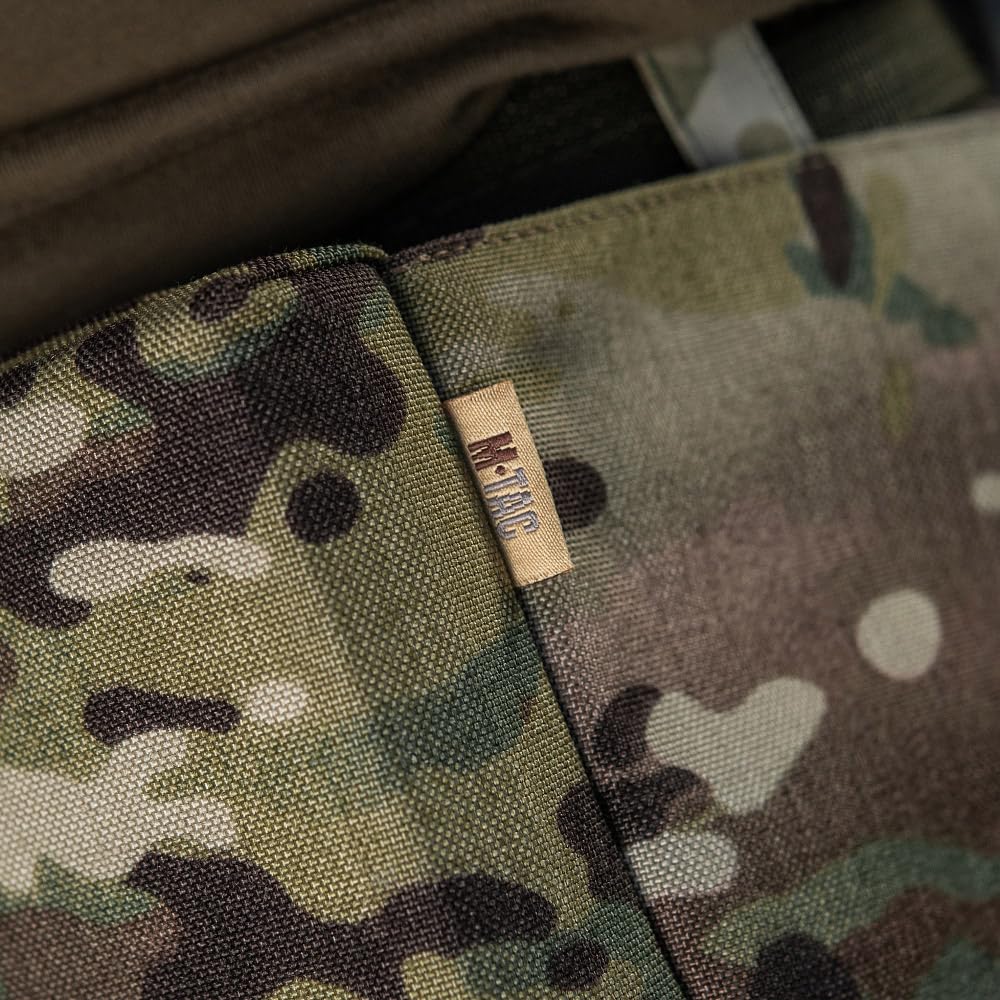 M-Tac Sitzmatte mit Gurt 24x36 cm – Isolierende Outdoor-Sitzunterlage aus Cordura 1000D mit 35 mm Polsterung, Befestigung am Gürtel mit Fastex-Schnalle – ideal für Wandern, Multicam