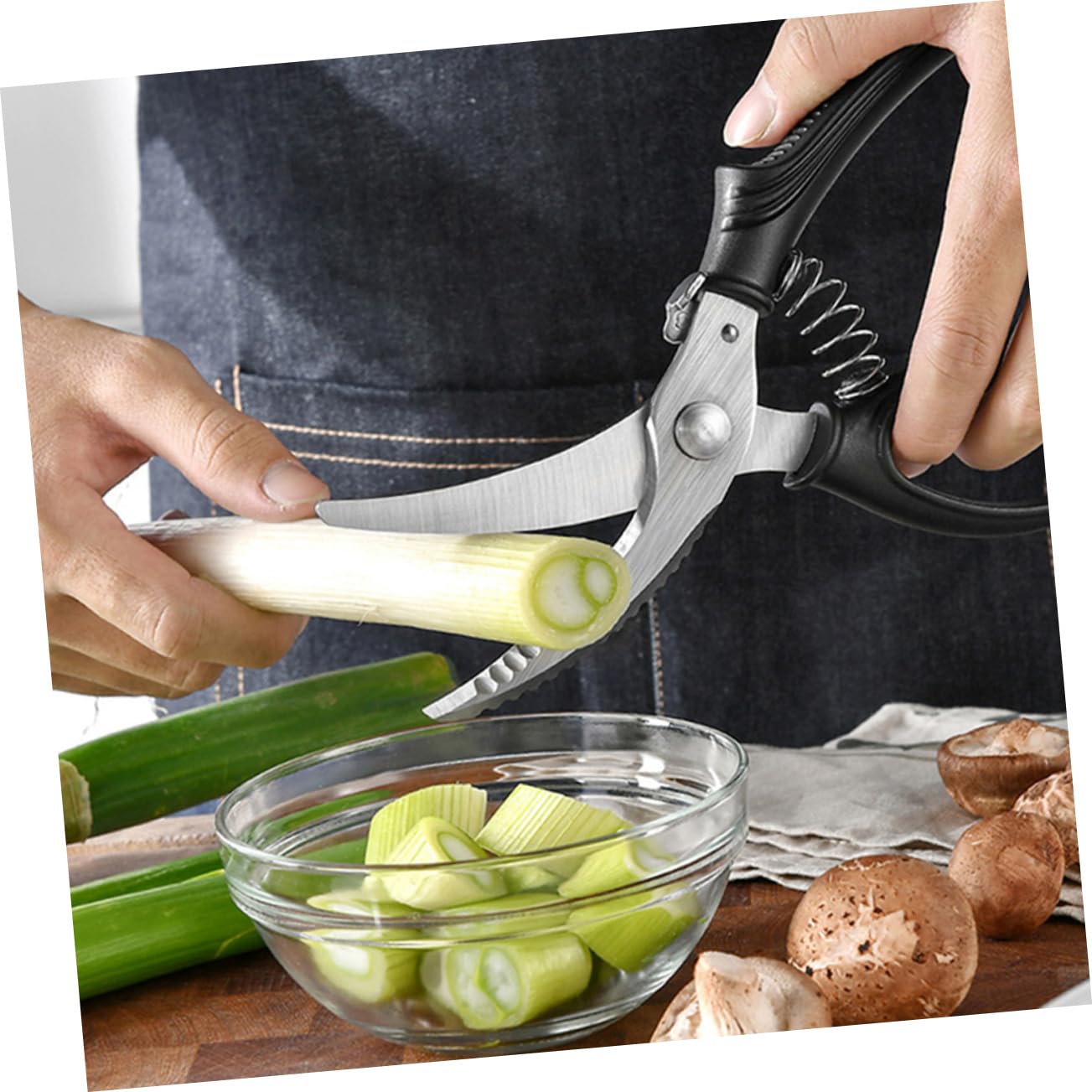 Forbice da Cucina per Pollo e Ossa, Acciaio Inox Nero