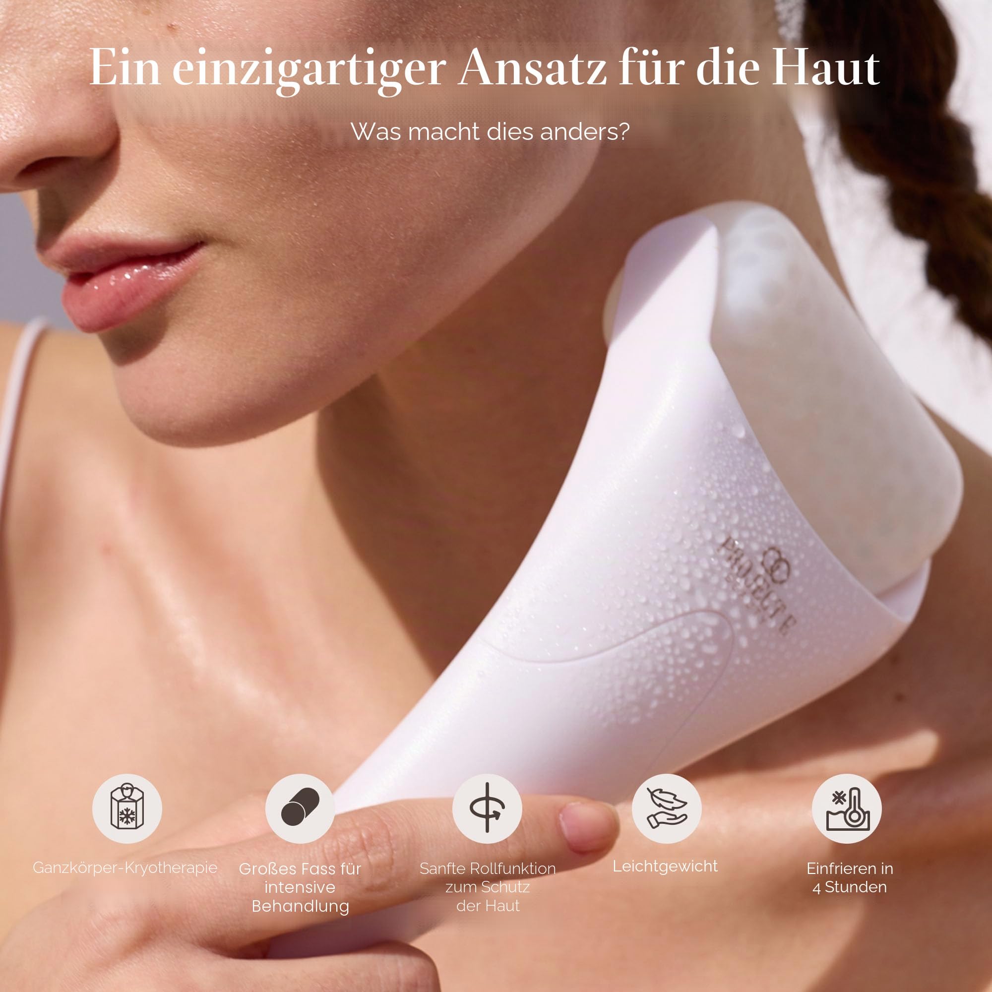 Project E Beauty Eisroller Kältetherapie | Gesicht Auge Körper Massage Massagegerät unter den Augen Schwellungen Aufhellen Abkühlen Falten Straffen Dunkle Ringe Reduzieren Muskelkater Schmerzlinderung