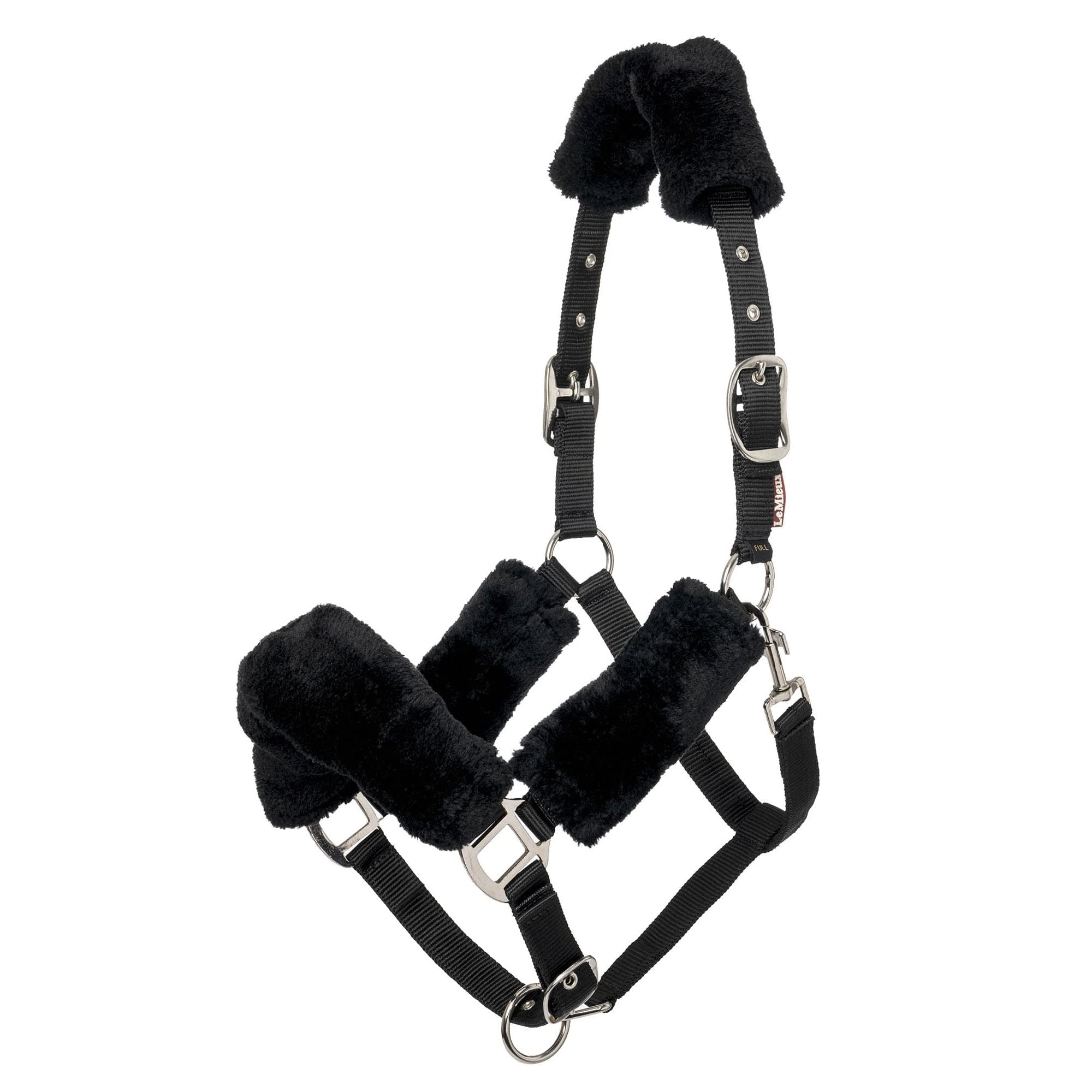 Lemieux Licol Confortable pour Chevaux - Noir - Doublure en Polaire Douce - Réglable et Durable - Full