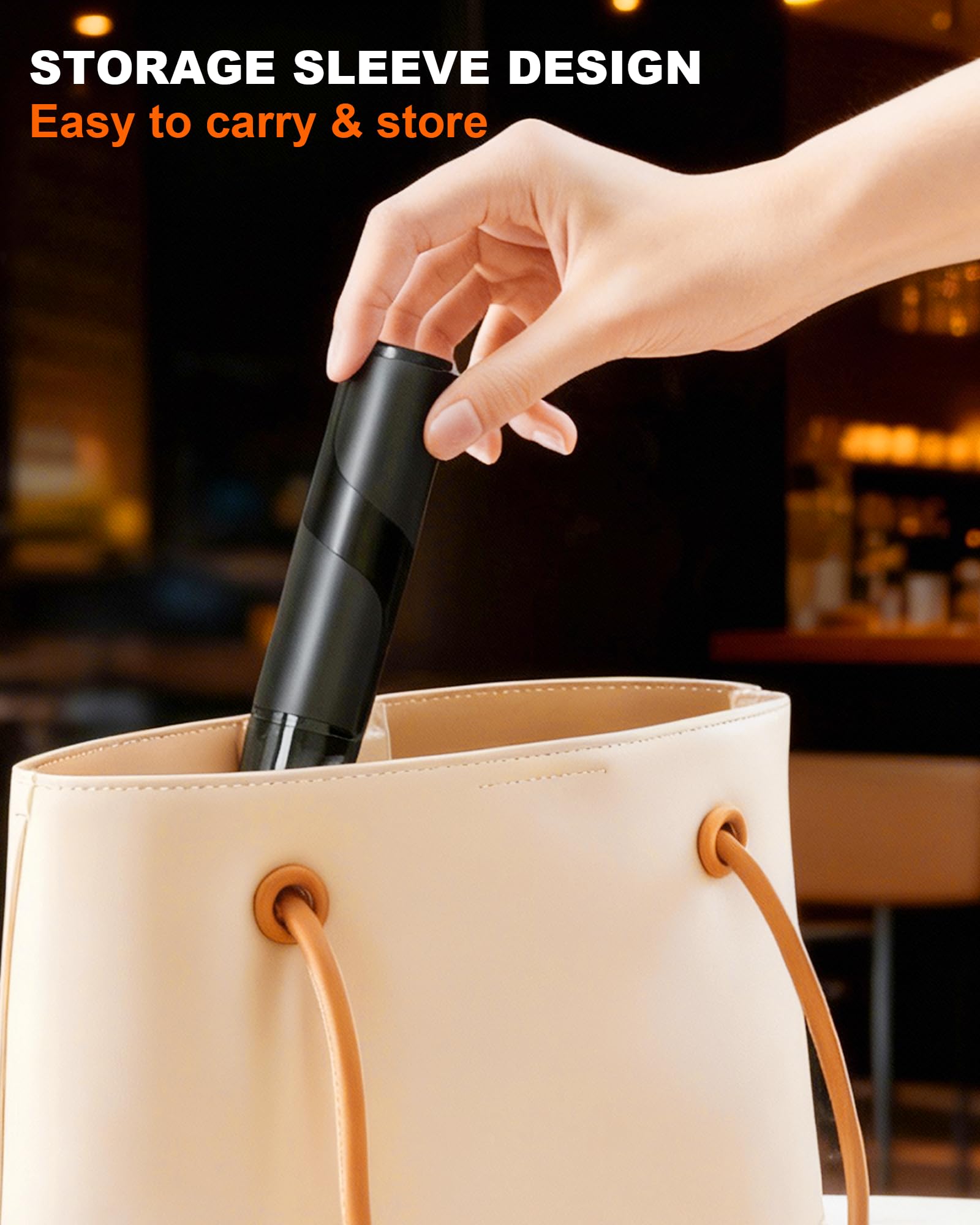 Espumador eléctrico de leche con tapa, mezclador de bebidas fácil de llevar, varita espumadora eléctrica a pilas para café, latte, capuchino, bebida frappé, chocolate caliente, negro