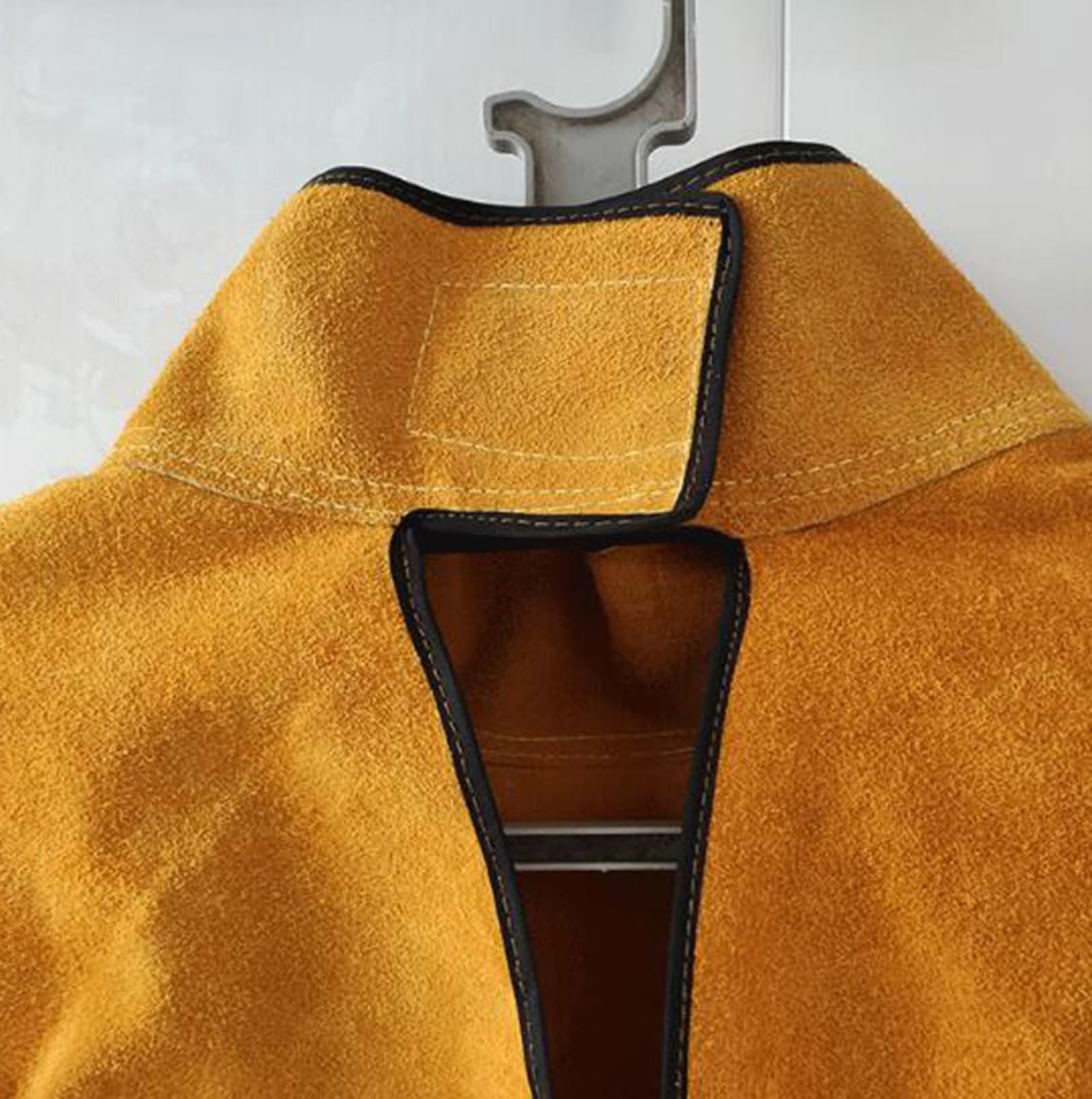 Vêtements de Soudage en Cuir Tablier de Soudage avec Manche Manteau de Soudure Résistant À la Chaleur et À la Flamme pour Hommes et Femmes