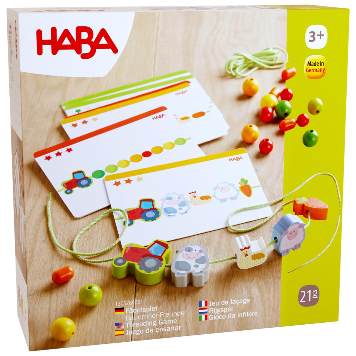 Amazon.com: HABA Threading Game Farm Friends - Creative
