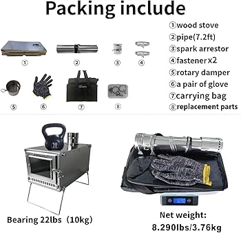 Amazon.co.jp: DANCHEL OUTDOOR sectorwing IS7 ポータブル薪ストーブ