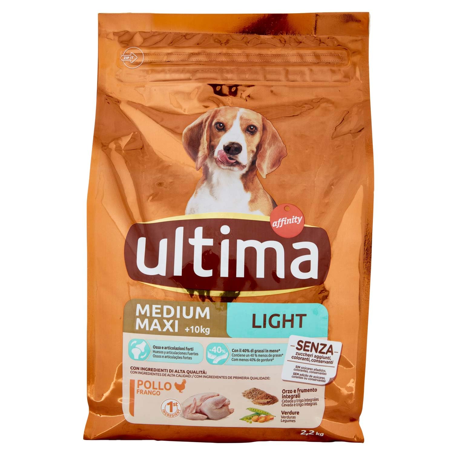 Ultima Żywność dla psów Medium Maxi Light z kurczakiem, 2200g