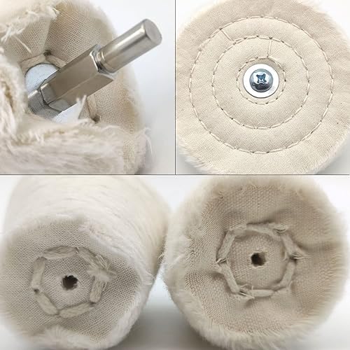 Miniatura 6 de Tworider 8 piezas de rueda de pulido para taladro, almohadilla de pulido, herramienta de pulido en forma de rueda para metal aluminio, acero