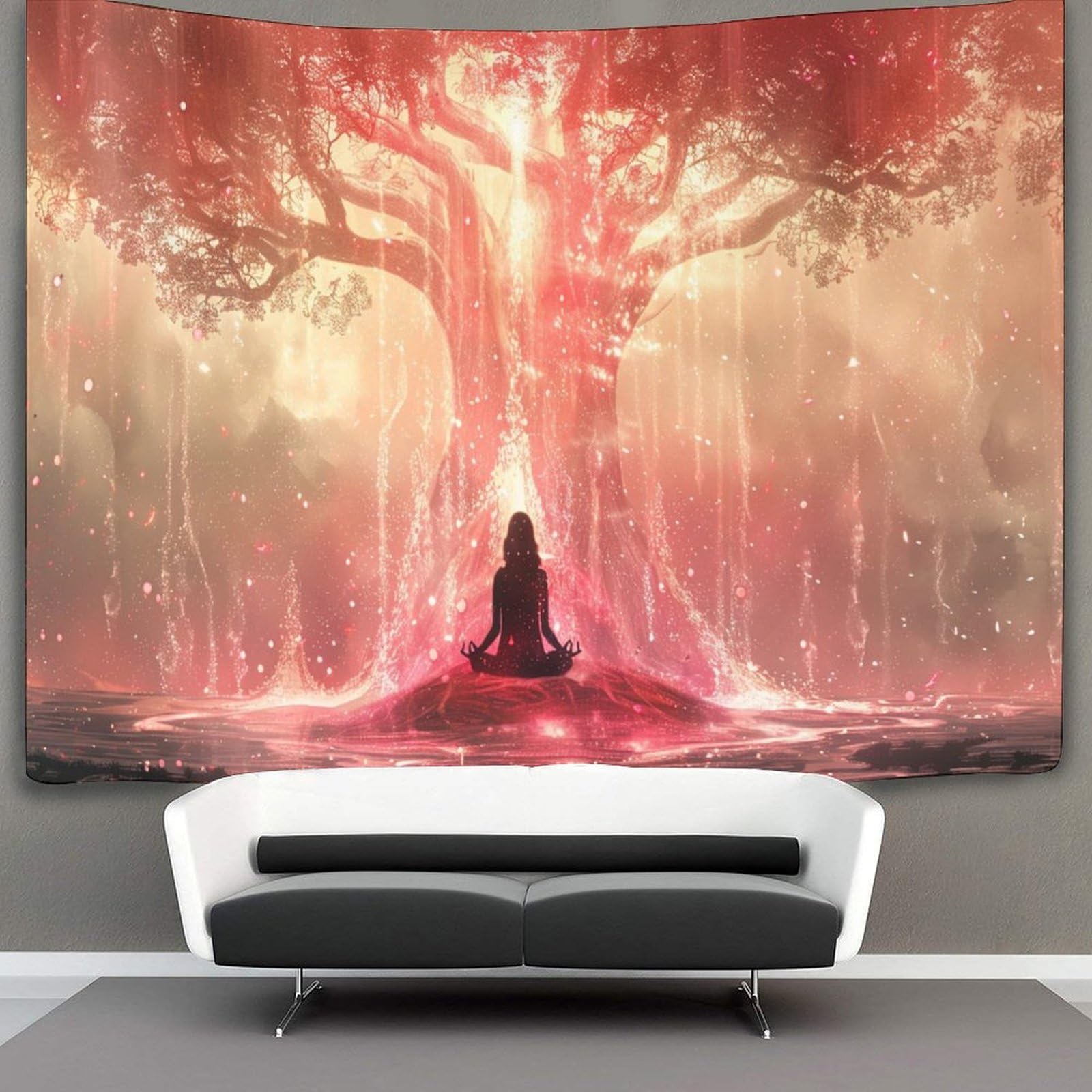 kaiyun Meditation,Minimalist Style Tapestry, Wall Art Aesthetic Home Decoration for Living Room Dorm 130cmx150cm