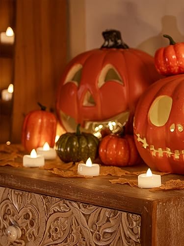 Miniatura 6 de Velas sin llama, paquete de 12 velas LED falsas, velas a pilas con temporizador automático de 6 horas para Halloween, Navidad y bodas, 1.5 x 1.25