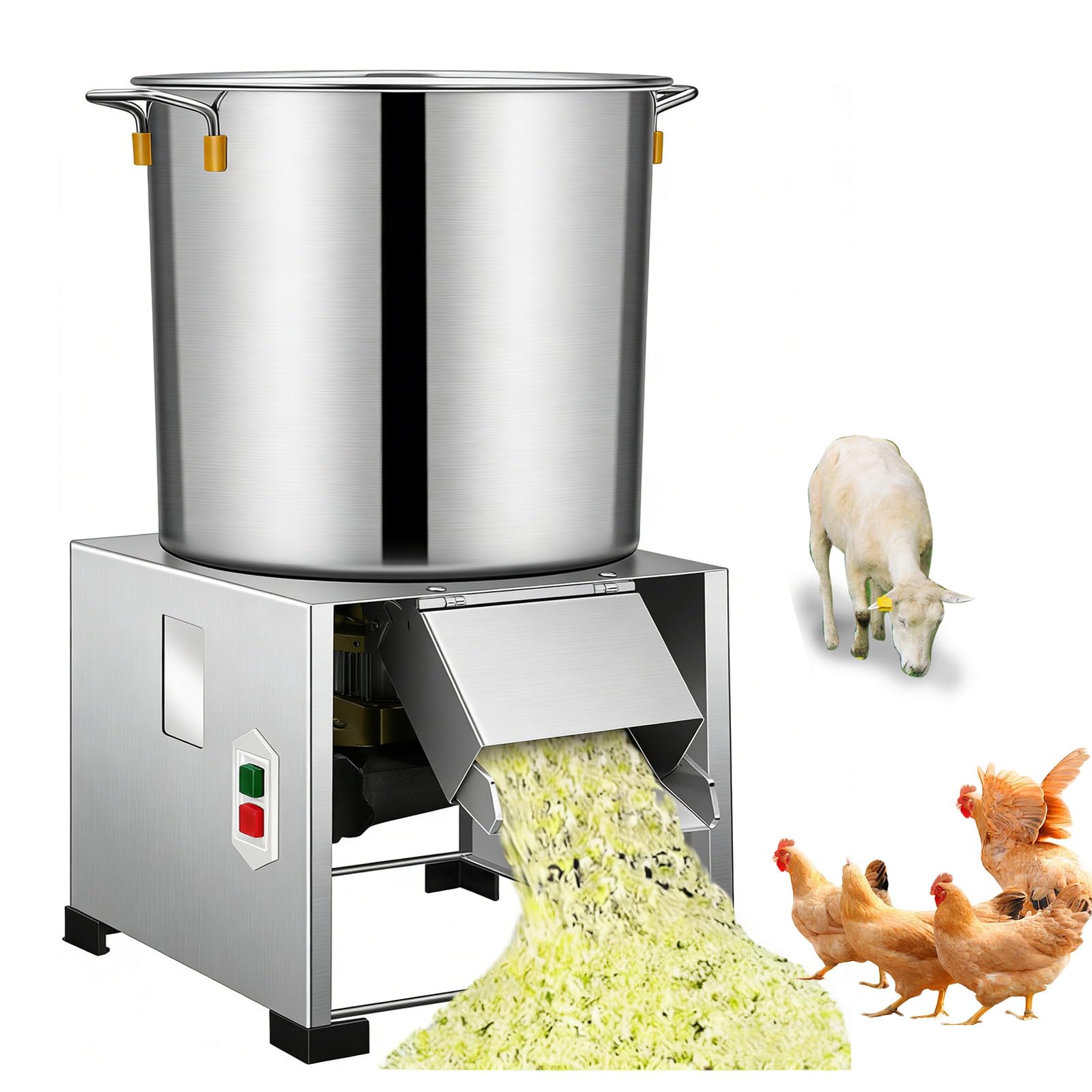 Tritatutto Elettrico Professionale per Verdure, 1800 W Ad Alta Potenza, 3500 Giri/Min, Piccolo Tritatutto Domestico in Acciaio Inox per Cucina Casalinga E Uso Agricolo