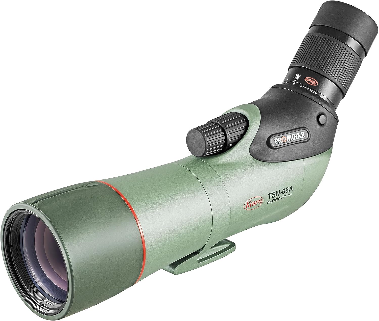 TSN-66A PROMINAR Pure Fluorite Angled Spotting Scope with TE-11WZ II 25-60x Wide Angle Zoom Eyepiece