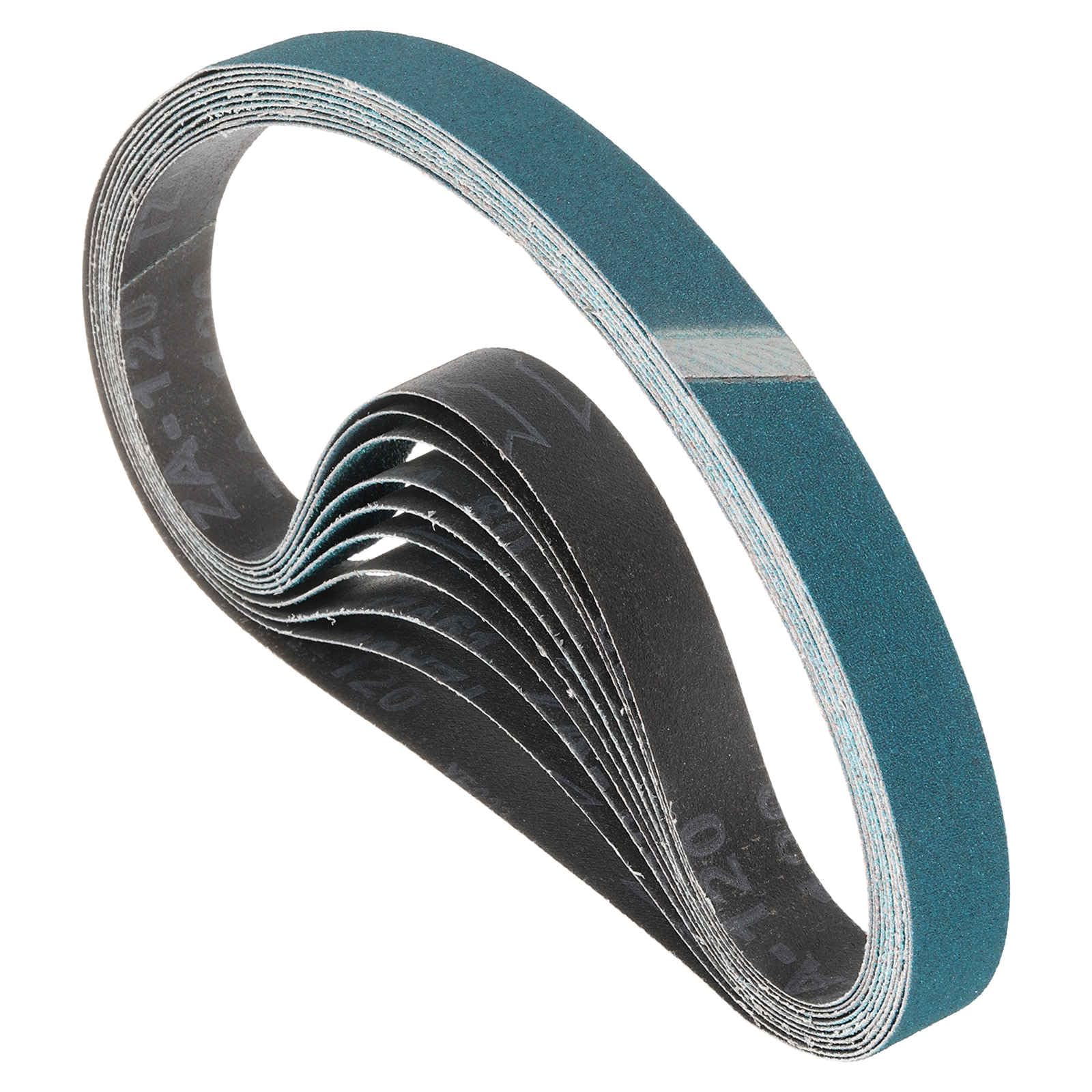 Kozelo 12 Pack Sanding Belts 25mm x 1067mm 120 Grit Zirconia Abrasive Belt Sander Paper for Belt Sander Metal Grinding Wood Working Weld Rust Removal