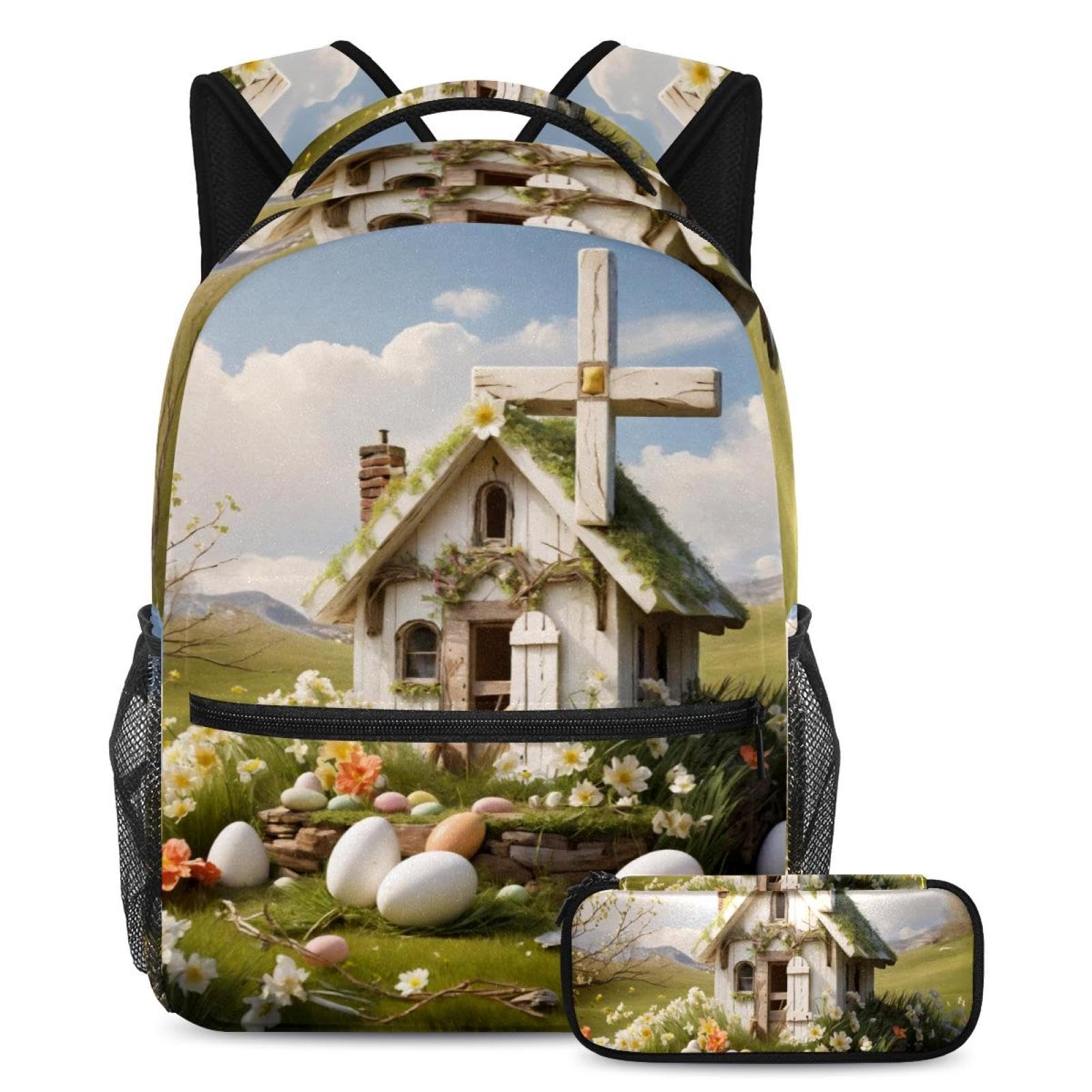 Ensemble de cartables 2 pièces pour étudiants, sac à dos multicolore - 7
