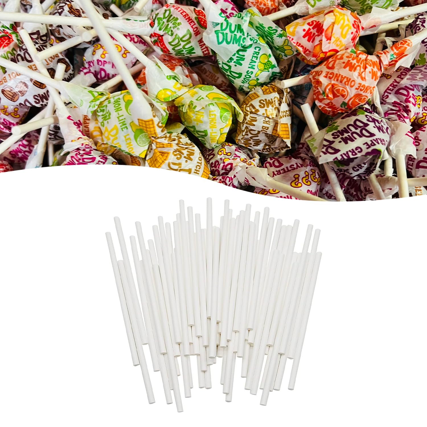 Lot De 100 Bâtonnets à Cake Pop - Blancs, 10 Cm X 3 Mm, Pour Sucettes, Chocolats, Guimauves