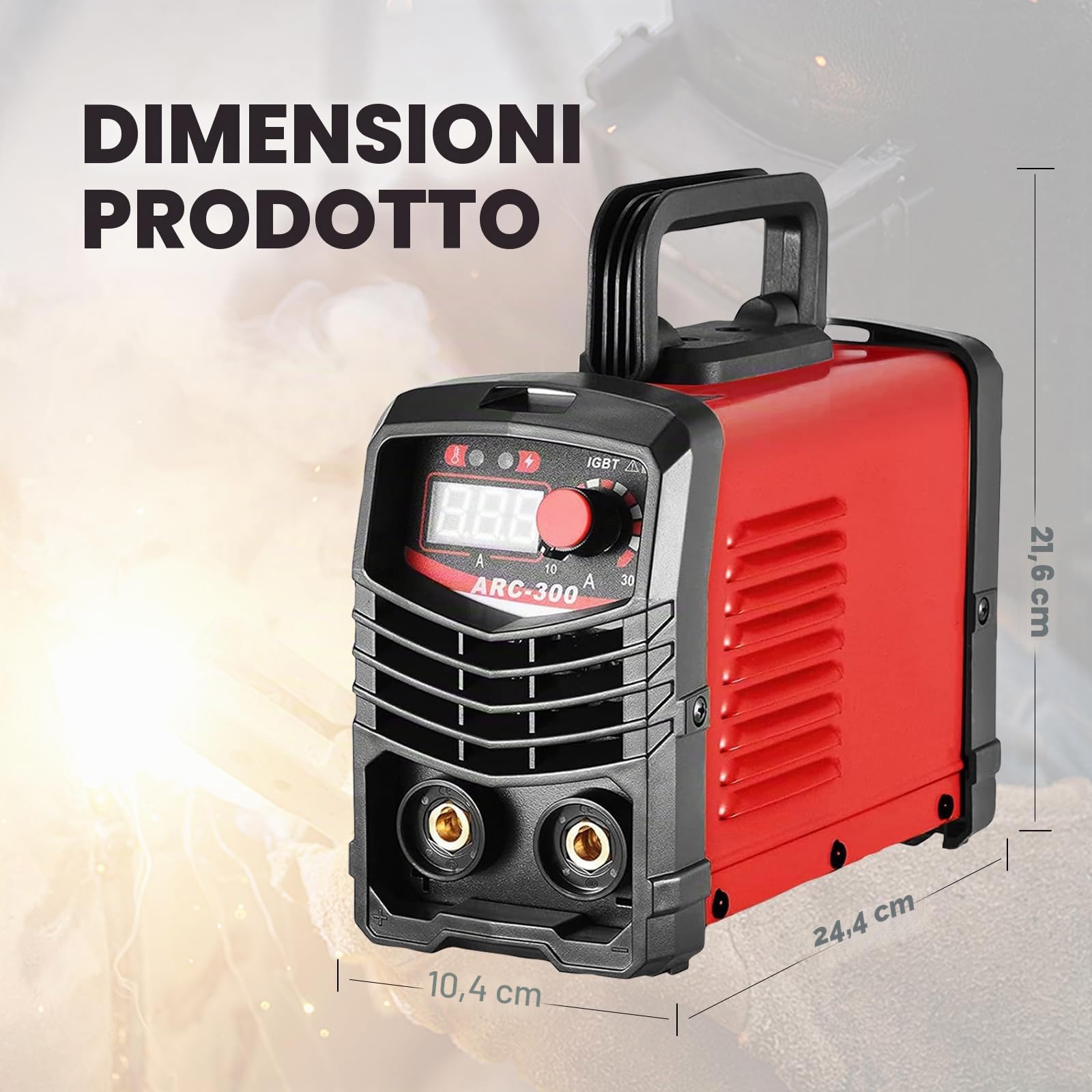 Saldatore ARC-300 IGBT 230V portatile, fai da te e riparazione auto