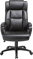 Vista 4 de Lorell Silla ejecutiva de cuero negro con respaldo alto Soho
