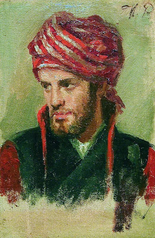 Jeune homme au turban Il'ya Repin impression sur toile pour une décoration de salon inspirante