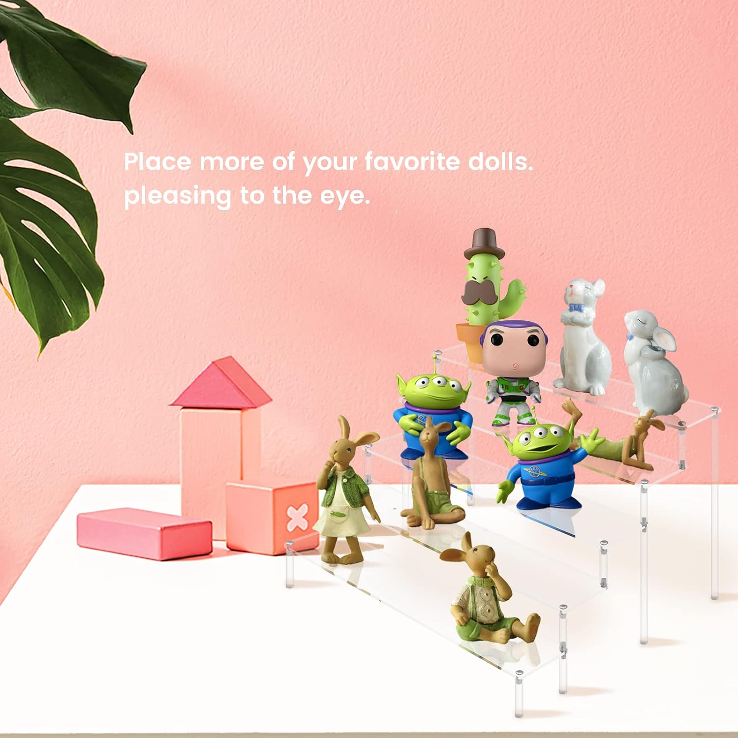 ULENDIS 2 Pack 5 Tier Acrylic Display Risers Stand Shelf, Acrylic Dessert Stands for Display for Collectibles Cupcakes Perfumes Jewel, Tabletop Perfume Cupcake Stand for Decorating & Organizing…