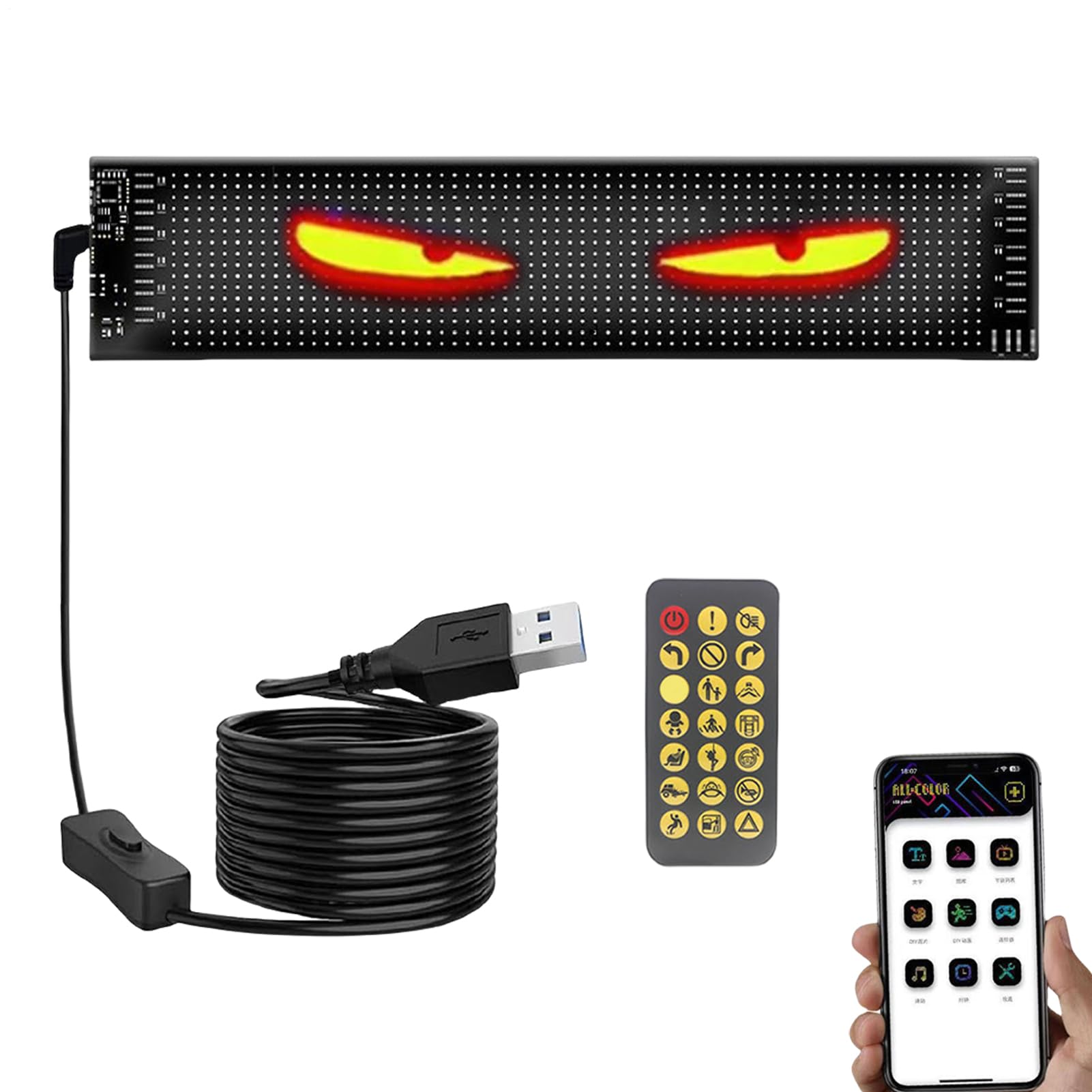 Letrero LED programable flexible para coche ideal para publicidad en tiendas 8