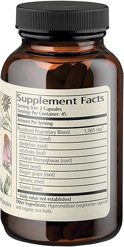 Miniatura 2 de Wise Woman Herbals HepaCaps - Mezcla de desintoxicación pura sin OMG, cardo mariano y hígado de hierbas, apoya la digestión y la vesícula biliar