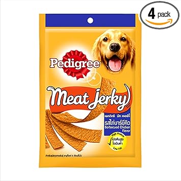 Pedigree Meat Jerky Stick Adult Dog Treats, Barbecue Chicken-80gm (Pack of 4) By Jolly & Cutie Pets
