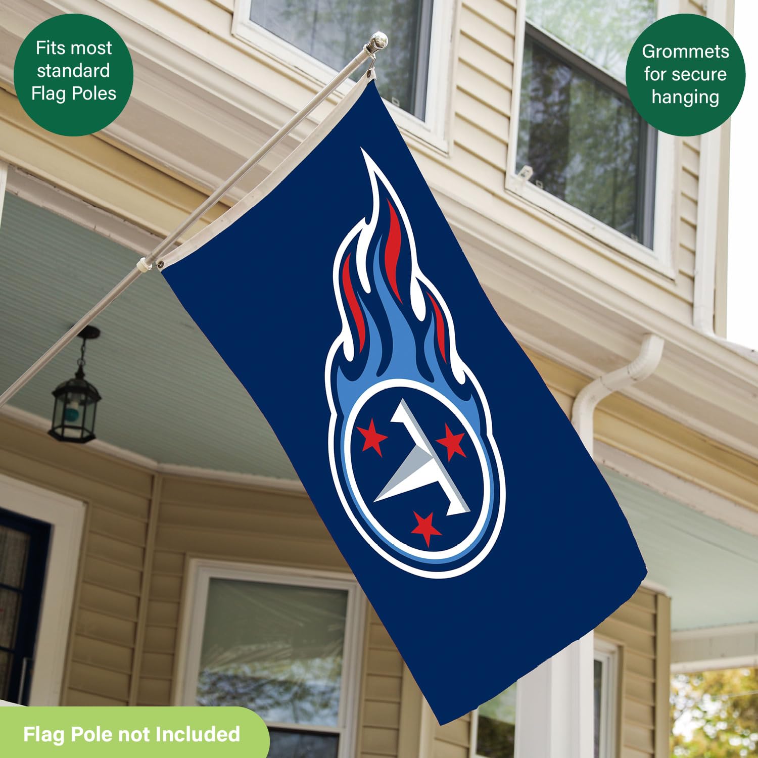 FANMATS Tennessee Titans Blue 4 Ft. X 6 Ft. Plush Area Rug 38343 - The