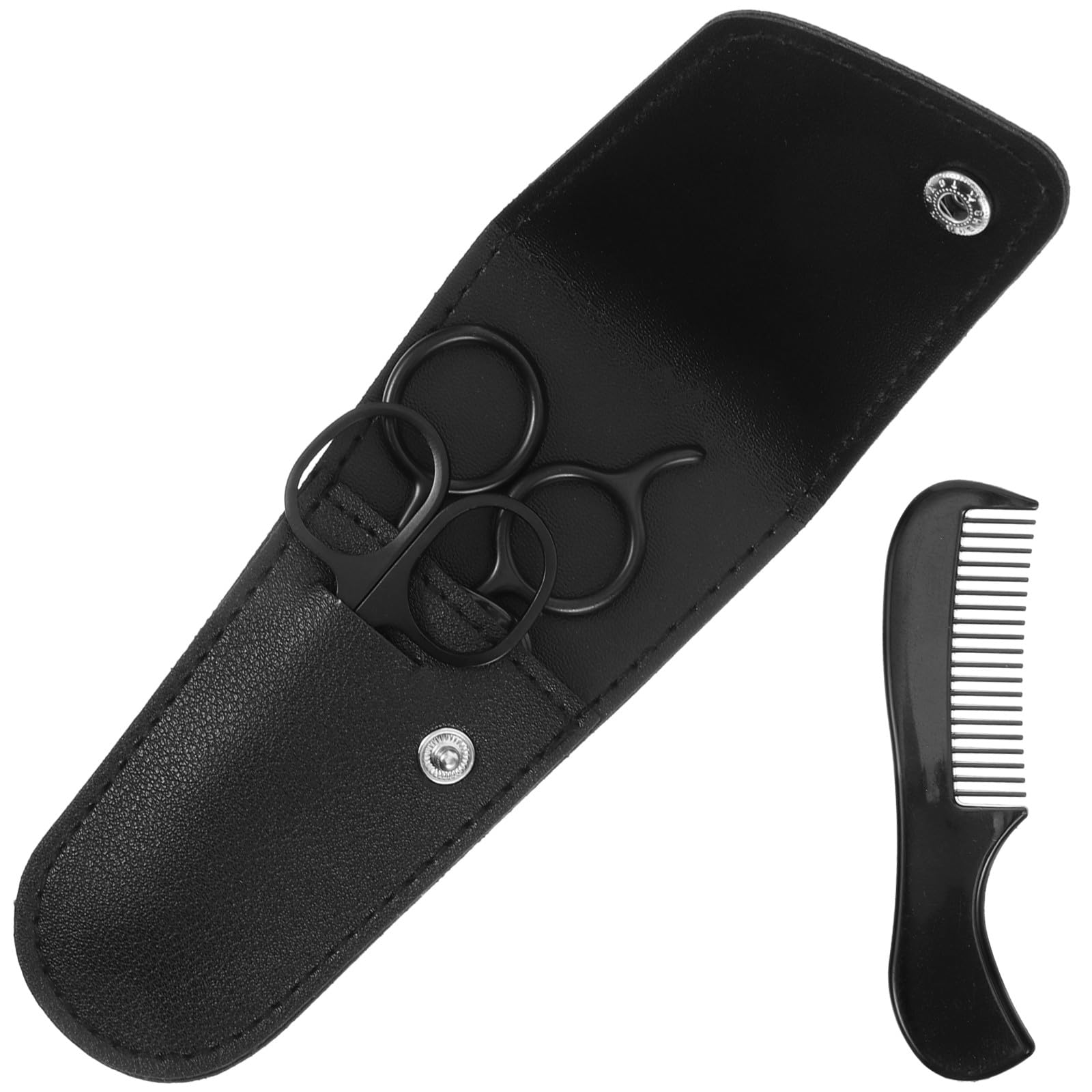 Alipis Set in Inossidabile Antiruggine Forbici per Barba e Baffi 4 con Pettine e Custodia per, per Barberia e Domestico