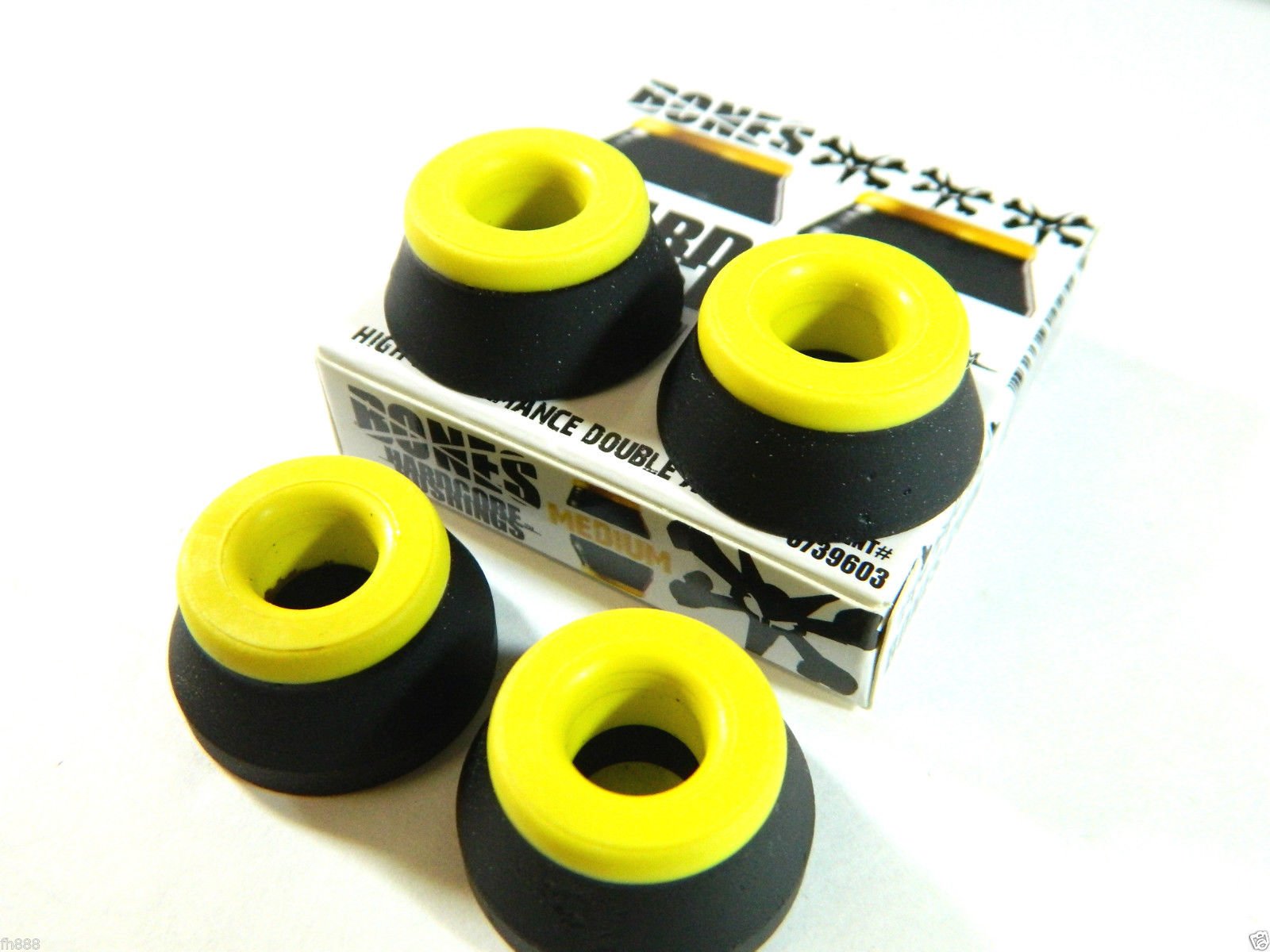 Bones Hardcore Bushing Hard Medium Soft Black White (Medium Black)