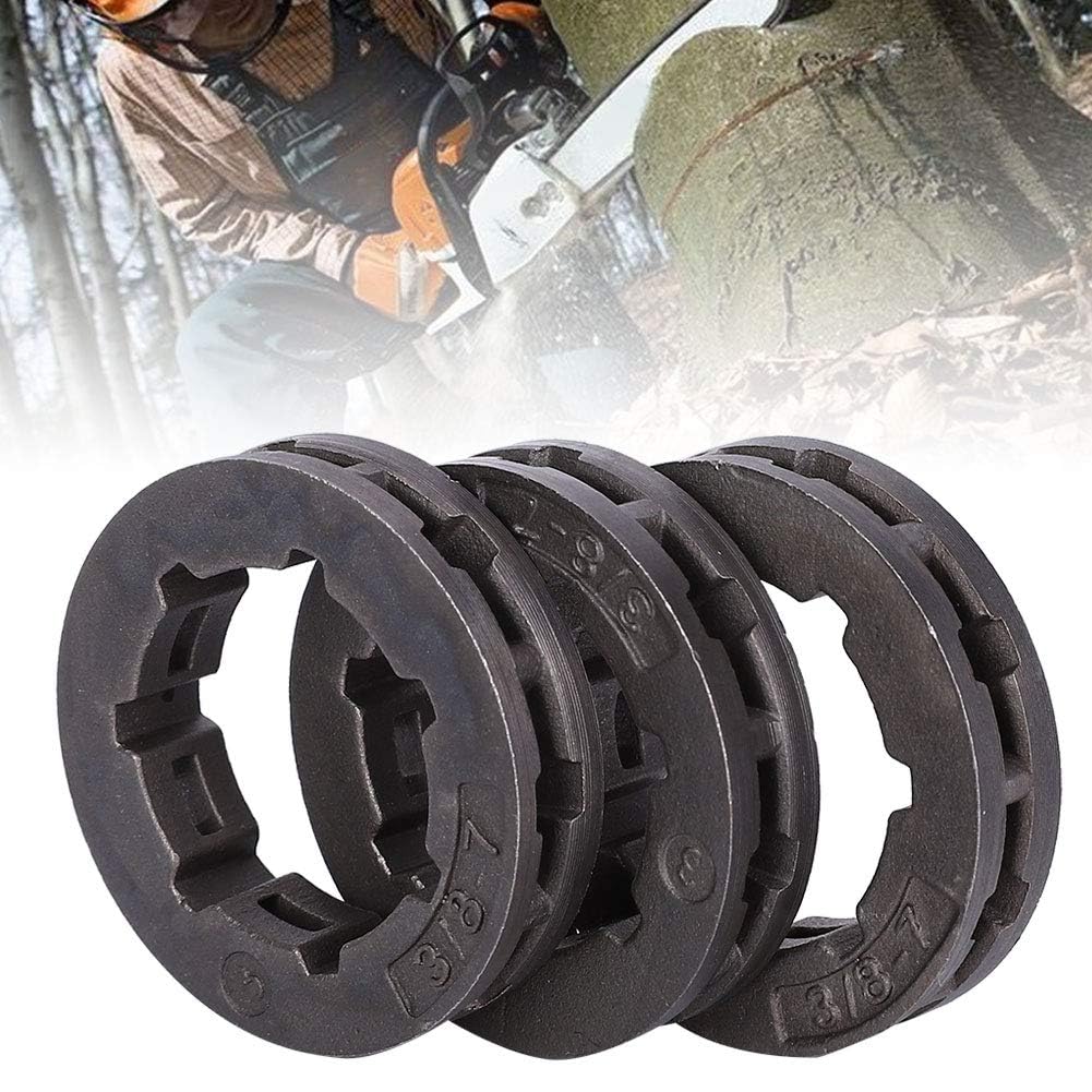 Piñones de Motosierra, 3/8 "7 Dientes Llanta de Piñón de Llanta de Transmisión de Cadena 68210, Piezas de Repuesto de Motosierra para 030 031 032 038 041 044 046 064066 MS361 MS362 MS440 (6 Pcs)