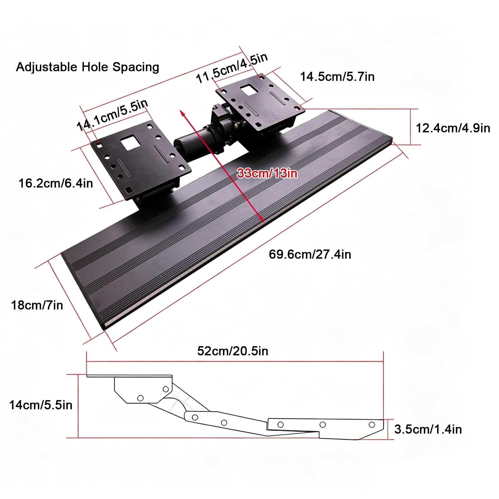 Escalon para Caravanas, Escalón Plegable Eléctricos, con Interruptor de Seguridad, Antideslizantes, de Aleación de Aluminio, Soportan hasta 200 kg
