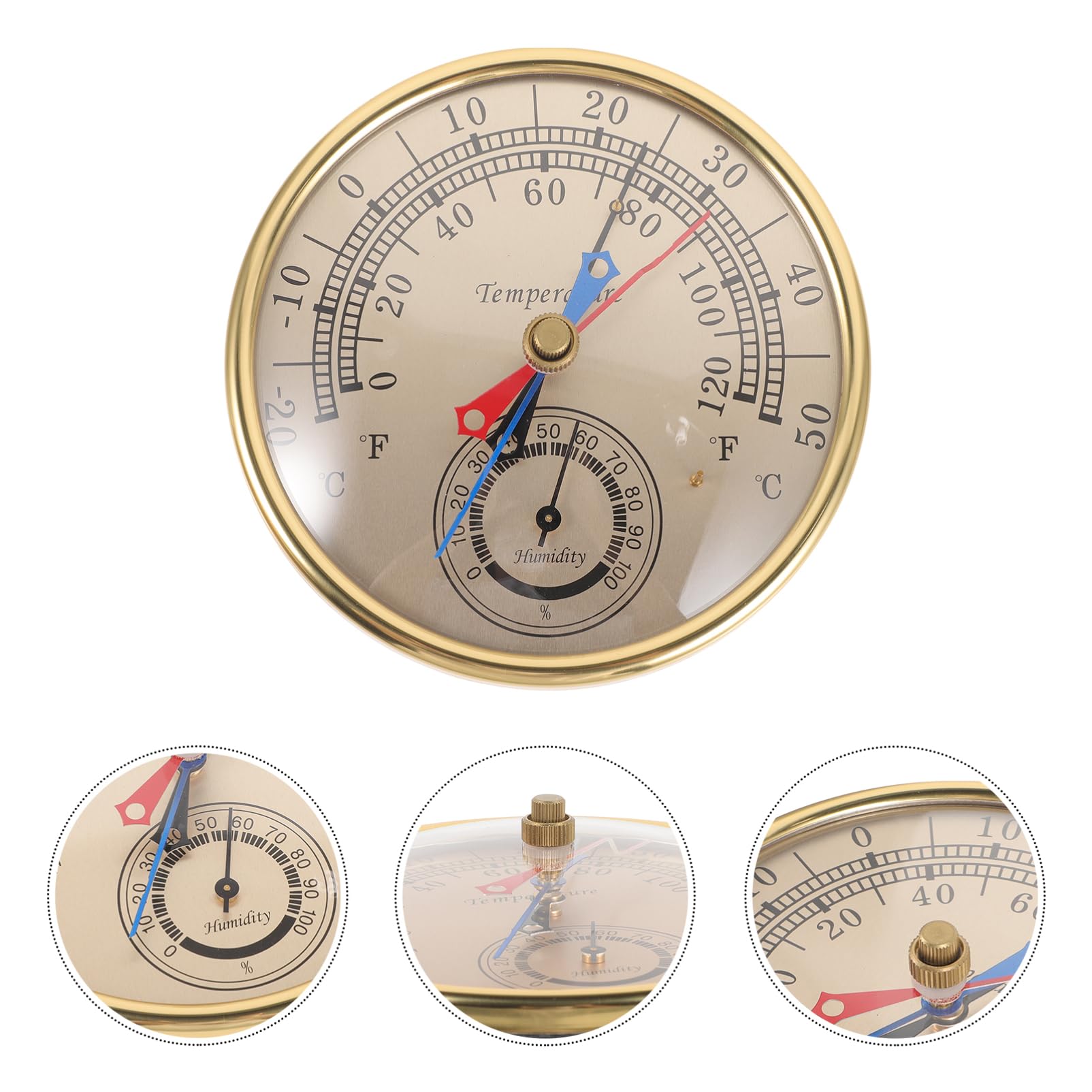 YARNOW 3 Pz Termoigrometro Termometro di massima e minima Igrometro stazioni meteorologiche igrometro da parete Termometro esterno termometro da esterno termometro per patio Bicchiere