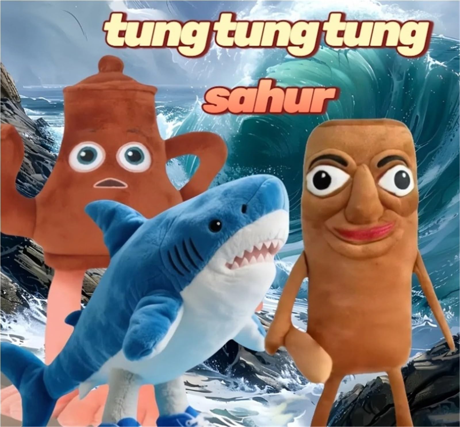 KUKUShining Peluche Italian Brainrot – Muñeco Suave Tralalero Tralala Y Tung Tung Sahur, Almohada Y Decoración Para Niños Y Adultos