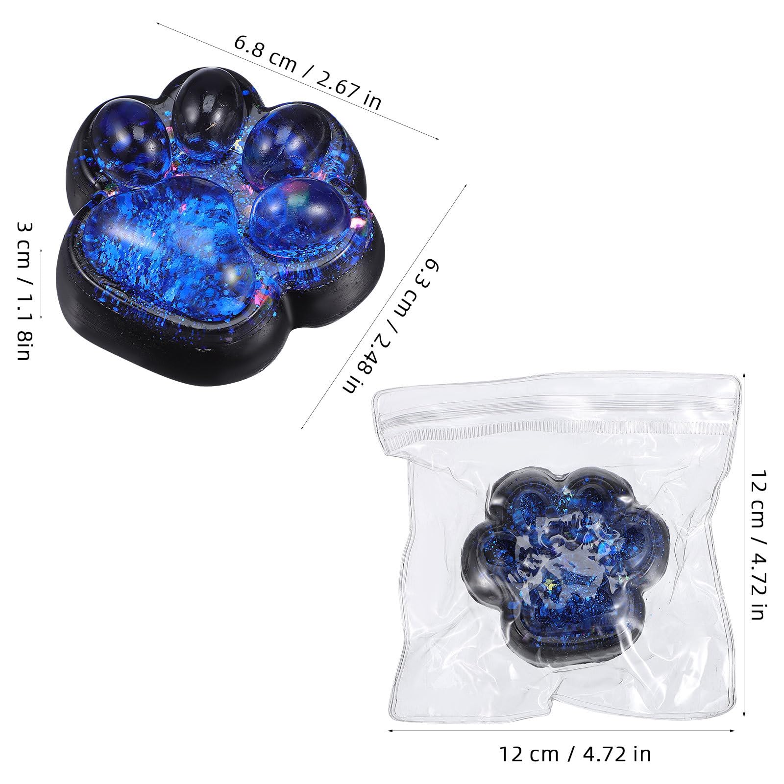 BESPORTBLE Lot de 15 Jouets Anti-Stress en Forme de Patte, à Presser, pour Adultes - Idéal comme Cadeau de Bureau Ou de Fête.