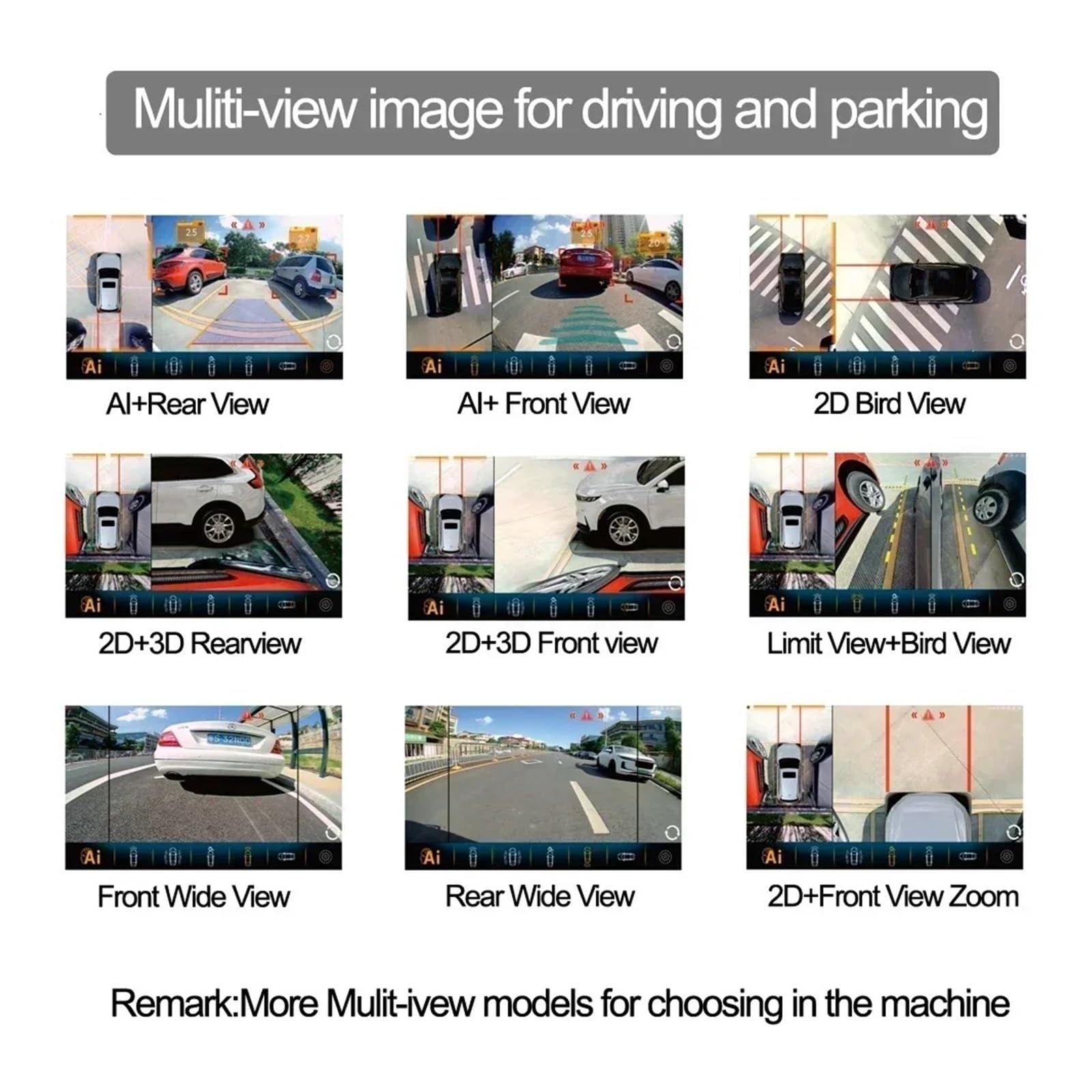 Auto 3D Ai 360 Surround View Kamerasystem 1080P Mit Kalibrierungstuch / 64G USB Schocksensor Autokamera