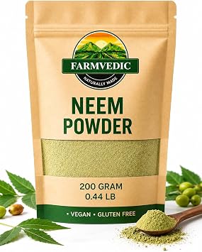 Pure Neem Leaves Powder |No Added Preservatives or Additives | Azadirachta Indica | 3.52 Oz/100 Gm/lb 200 Gram / 0.44 lb / 7.05 Oz