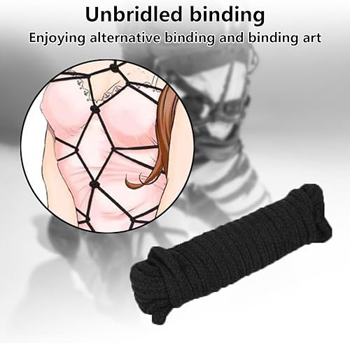 Miniatura 6 de Kit BDSM de 7 piezas para principiantes, juego de bondage negro para parejas con puños ajustables de muñeca y tobillo, cuello, vendaje de ojos,