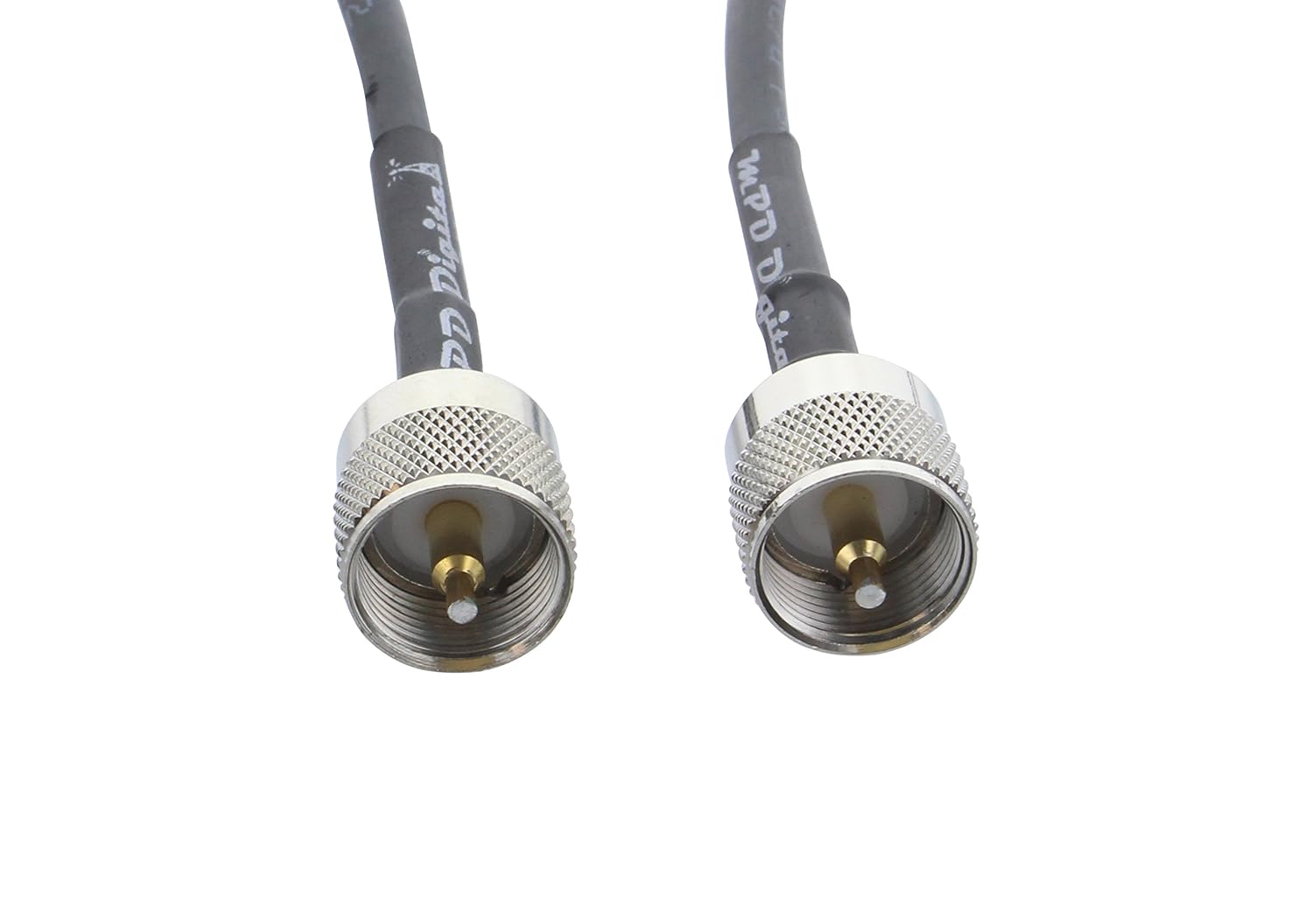 MPD Digital RG58-PL259-PL-259-male-25FT UHF PL-259 Male Connectors on RG-58 CB Ham Radio Coaxial Cable Jumper with MILSPEC MIL-C-17 RF Coaxial Cable (25 FT)